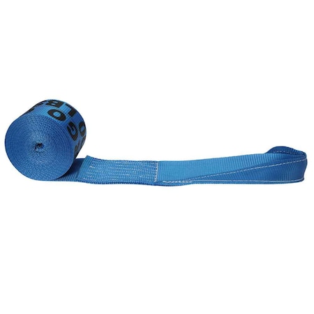 Us Cargo Control 4" x 30' Blue Winch Strap with Twisted Loop 430TL-B